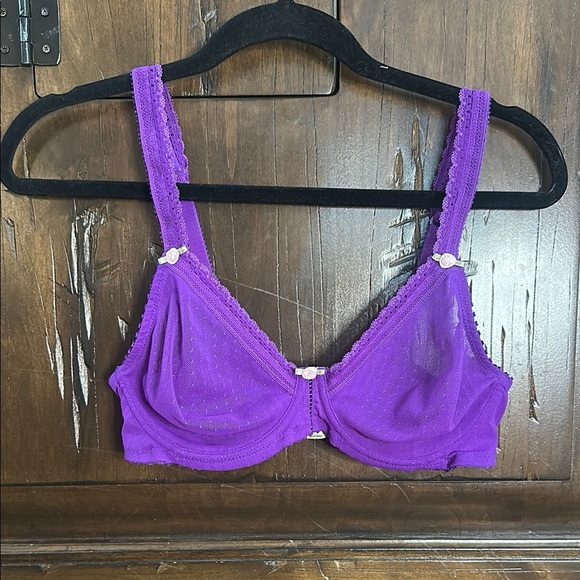 huit Other - Huit Purple Full-Coverage Bra with Molded Cups and Adjustable Straps